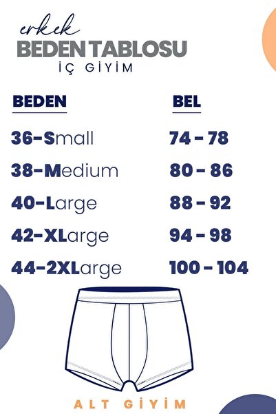 Öts Erkek Beyaz 6'lı Modal Boxer