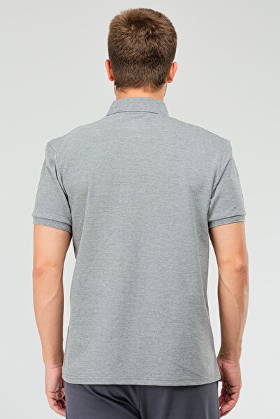 speedlife Men's Polo Neck T-Shirt - Anthracite, 100% Cotton, Short Sleeve XF1735