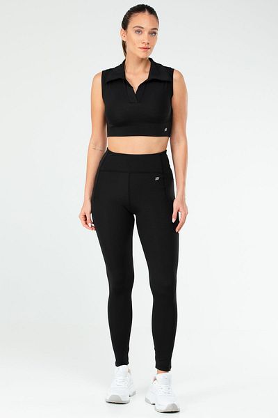speedlife Set de jambiere pentru femei, negru, slim fit, cu talie înaltă, Sb0844