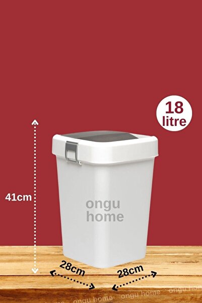 ongu home Çöp Kovası Çöp Yutan Çöp Kutusu Beyaz (18 LİTRE)