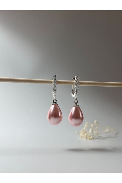 DURAN TAKI TASARIM Mayorka İnci Gümüş Küpe ( 10x14 mm )