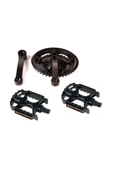Rectus Bisiklet 3 Lü Aynakol 42t & Alüminyum Siyah Bilyalı Pedal Set