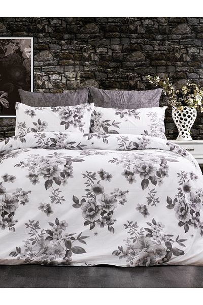 Faiend Double Cotton Duvet Cover Set - Fade Resistant and Elastic