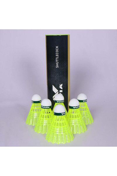 Nivia 701 Nylon Badminton Shuttlecocks (Yellow, Medium Speed)  | High Quality