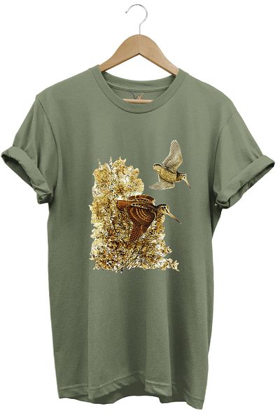 WİDİ Μπλουζάκι Hunter Hunting Hunting Wilderness με στάμπα κανονική εφαρμογή 100% βαμβακερό χακί