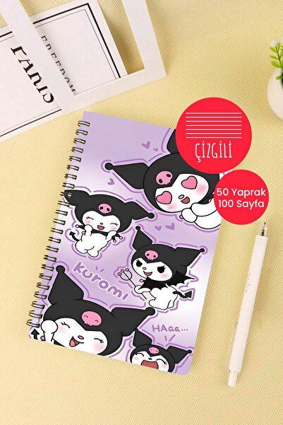 Anime Marketi Kuromi Design A5 Spiral School Notebook 50 Sheets 100 Pages - Ruled
