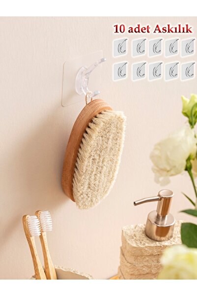 DE HOME 10 adet Tekli Güçlü yapışkanlı askılık