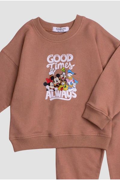 Chicsy Baby Oversize бебешки и детски анцуг с шарки на Мики Маус