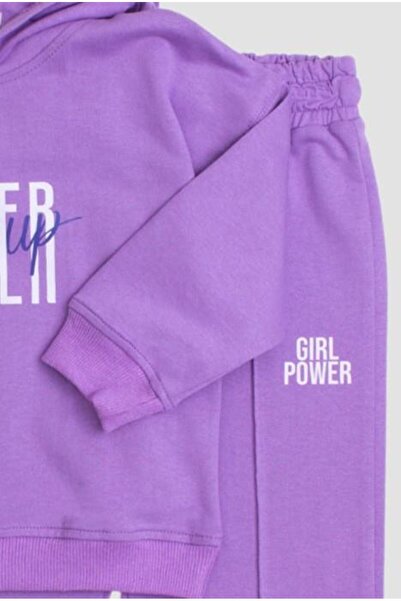 Chicsy Baby Oversize Hooded Text Printed Baby Kids Tracksuit Set