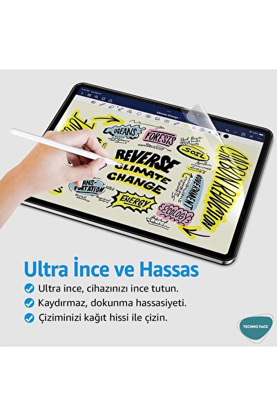 Techaks Ipad Pro 11 2018/2020/2021/2022 M2 (2/3.NESİL) Uyumlu Kağıt Hissiyatlı Mat Ekran Koruyucu