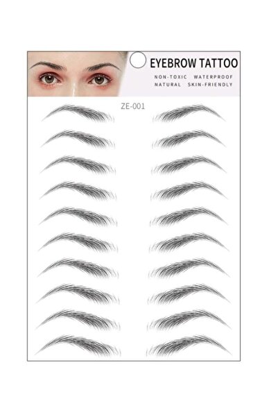 2K Kaş Dövmesi Sticker Kalıcı Suya Dayanıklı Doğal Kaş Kalemi Dövme