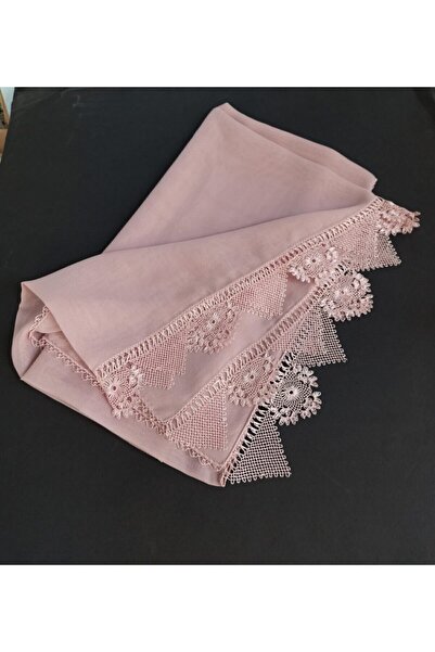 arzumçeyiz El Işi Iğne Oyası Mevlüt Başörtüsü 140 * 70 Cm Boyutunda - Pudra