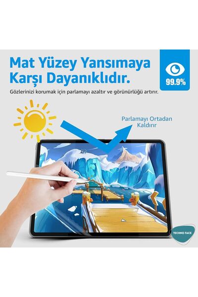 Techaks iPad 10.2 2020/2021 - 8/9. Generation Compatible Paper Feeling Matte Screen Protector Davin