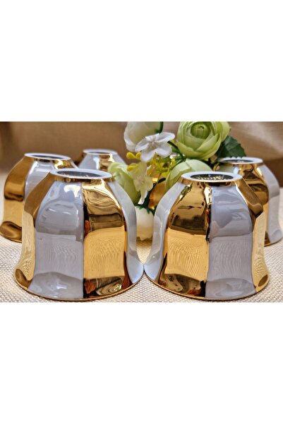 BY.RAYKA PORSELEN El Dekor gold DİLİM MIRRA SETİ