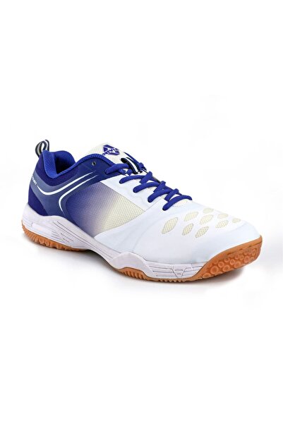 Nivia HY-Court 2.0 Badminton Shoes (White/Blue, 10 UK / 11 US / 44 EU) | For Mens and Boys