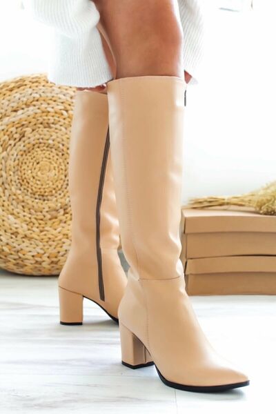 Lumis Shoes Kadın Nude Çizme