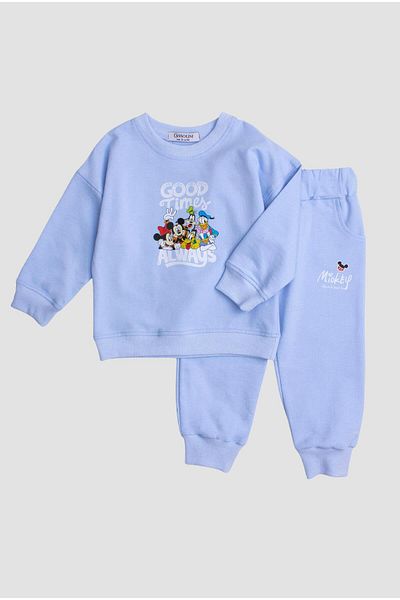 Chicsy Baby Mickey Mouse Printed Oversize Top and Bottom Baby Kids Tracksuit Set