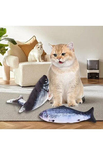 CEYMSPARK Kedi köpek peluş balık USB şarjlı elektrikli disket simülasyon balık oyuncak