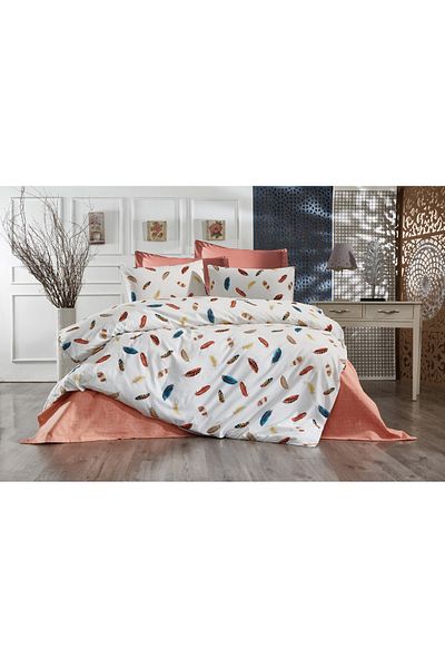 Faiend Double Cotton Duvet Cover Set - Fade Resistant and Elastic