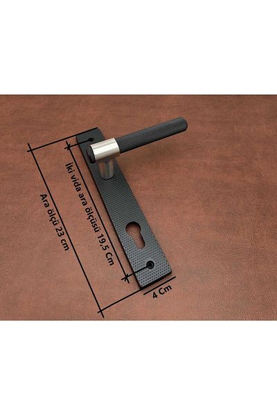 KOLDOOR Black Inox Luxury Punch Mat - Mirrored Steel Door, Left Push One Way