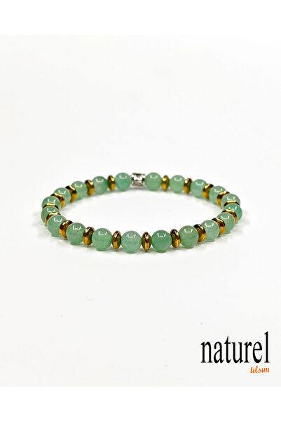 Naturel Tılsım سوار للجنسين من الحجر الطبيعي افينتورين 6 ملم |   رمز الحظ وال...