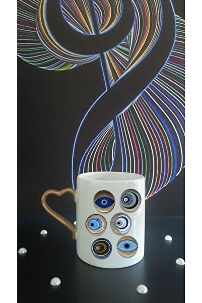 LADİJİTAL BASKI ÇÖZÜMLERİ Cupă cu mărgele cu model de inimă