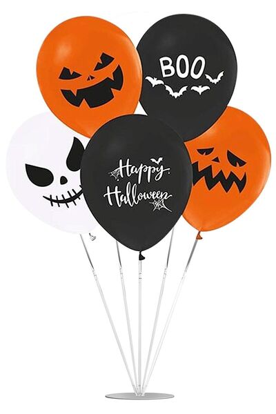 DÜVENCİ TİCARET 7-Piece Halloween Balloon Stand Set