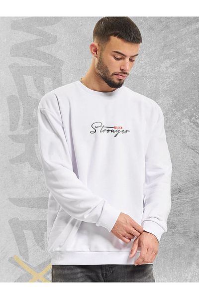 WEARTEX Unisex Oversize Sweatshirt - Crew Neck, Stay Stronger Print, Hoodie