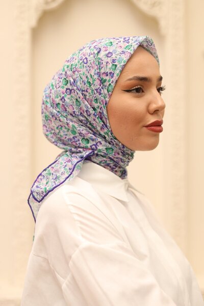 Silk Home Μαλακό βαμβακερό κασκόλ με μοτίβο γαρύφαλλου