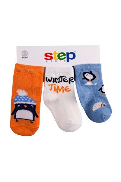 Step Çorap Winter Time Penguin Baby Boys 3-Piece Socks Set 10034