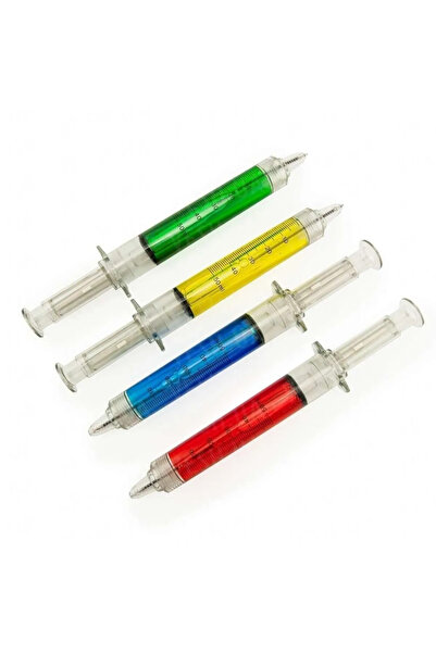 Toys Şırınga Model 0,7 Uçlu Kalem 4 Lü Set Kırmızı-sarı-mavi-yeşil