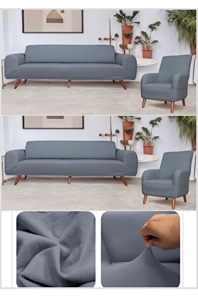 BTF HOME طقم غطاء أريكة مطاطي قابل للتمدد من Micropetek - 3 3 1 1 غطاء أريكة وسرير وغطاء أريكة