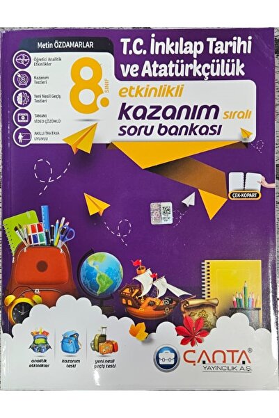 Çanta Yayınları 8.Sınıf Kazanım Tc.İnkılap Tarihi ve Atatürkçülük Soru.Bankas...