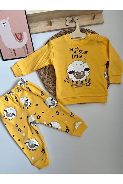 Miraydın Butik طقم موسمي للأولاد والبنات مكون من قطعتين بأكمام طويلة مطبوع عل...