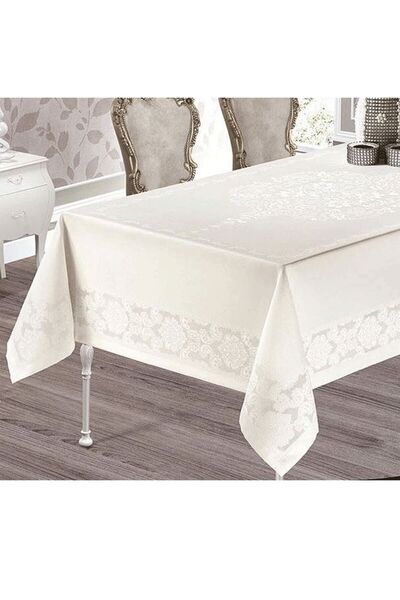 PW pink white home collection Dertsiz Sıvı Gecirmez Leke Tutmaz Masa Örtüsü J...