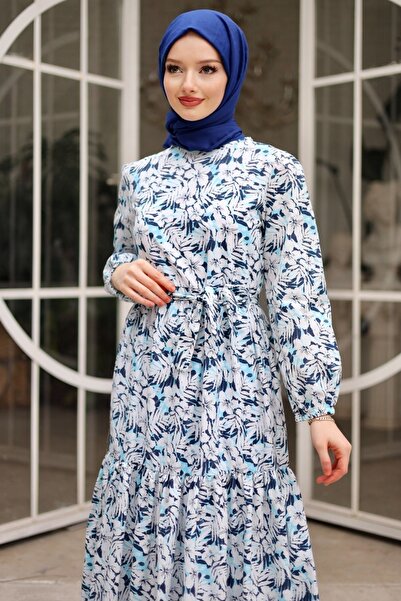 Gizce Μπλε Φόρεμα Karsu