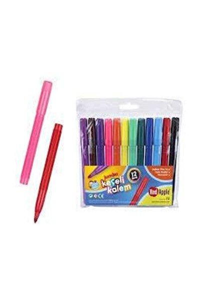 Faber Castell Red Apple 12 Renk Jumbo Keçeli Kalem