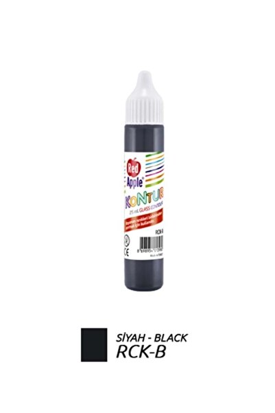 Artdeco Red Apple Cam Kontürü Siyah