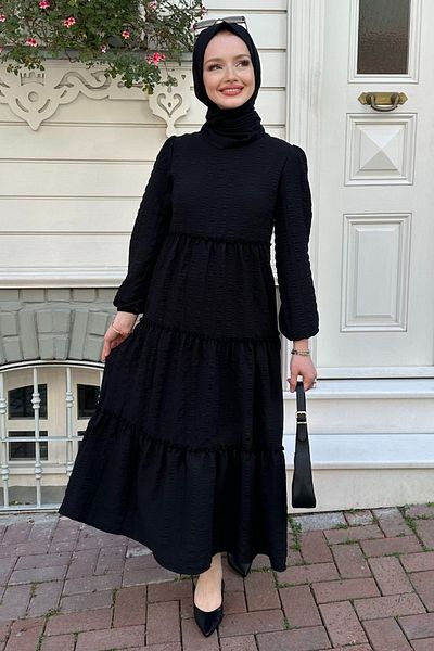 Gizce Black Sebla Dress
