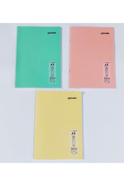 Mynote 3 Pieces A5 Small Size 40 Sheets Lined Plastic Cover Notebook