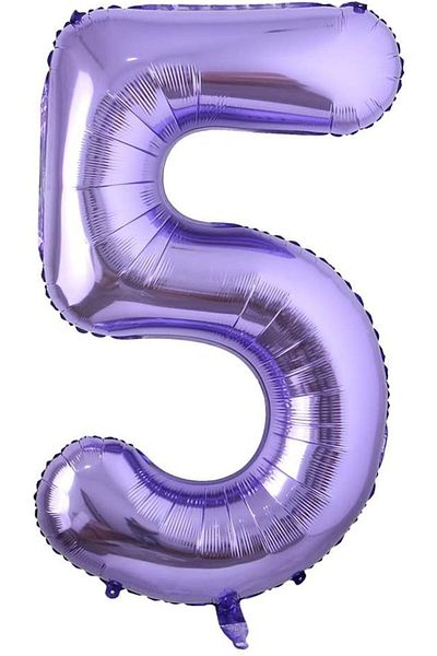 kidspartim Purple Foil Balloon 5 Numbers - 40 Inches 100 cm