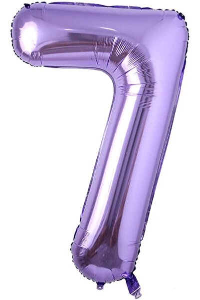 kidspartim بالون فويل بنفسجي 40 بوصة - 7 أرقام 100 سم