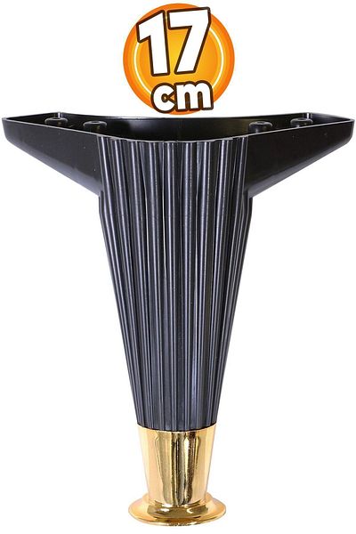 Badem10 Wetra Line 17 Cm - Mobilier din aur negru Picioare canapea scaun
