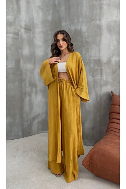 REFİŞ BUTİK VE AKSESUAR LONG SLIT CHIMONO SET