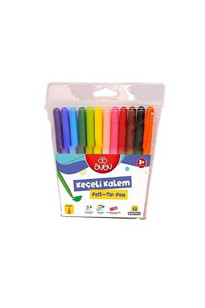 Bubu 12 Color Bu-Bu Felted Pvc Pen - BUBU-KEC001