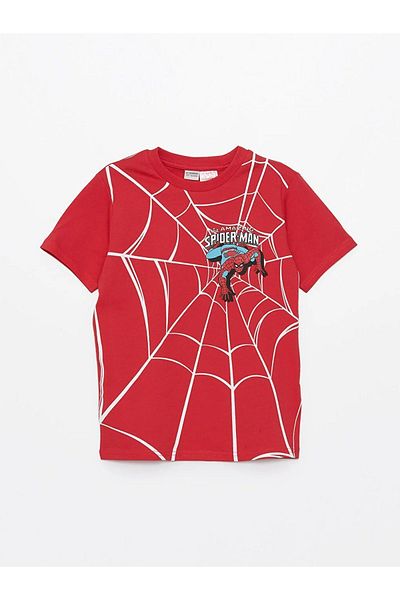 LC Waikiki LCW Kids Crew Neck Spiderman Printed Short Sleeve Boys T-Shirt
