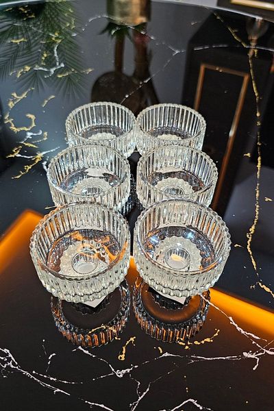 Gülümseten Avm Gülümseten Avm 6-Piece Glass Origami Mini Presentation Dishes Turkish Delight Holder Coffee Dragee Dispenser | Pinterest Sugar Bowl