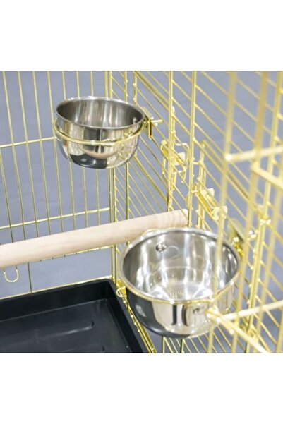 Genel Markalar Sehpalı Papağan Kafesi Gold (51x51x152)