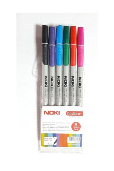 Noki Nokı Fineliner Felted Pen 6 Pieces