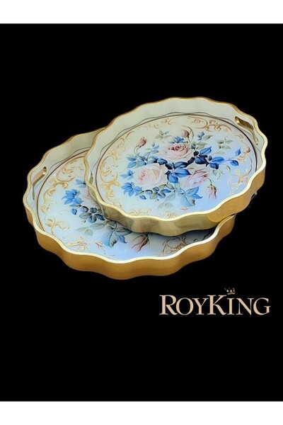 ROY KING 2'Lİ OVAL TEPSİ 44*36 VE 38*31